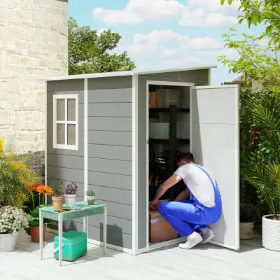 4'x5' Garden Tool Storage Shed, Lean to Shed with Window, Vent, View more