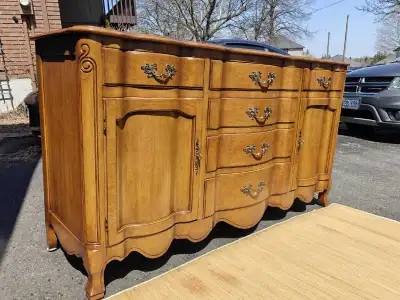 Renewed Solid wood French Provincial Sideboard Dresser Buffet., View more
