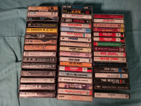 50 cassettes tape led zeppelin, r.e.m , beatles et plus