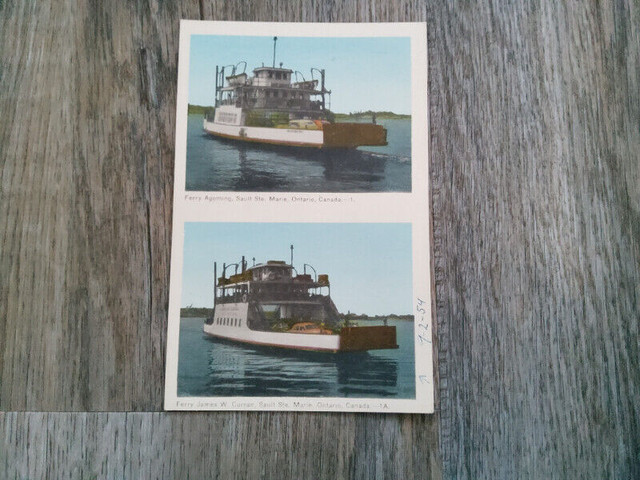 Four Sault Ste.Marie postcards, The Soo Locks and one of a ferry in Arts & Collectibles in Thunder Bay - Image 2