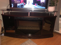 Tv stand with fireplace 