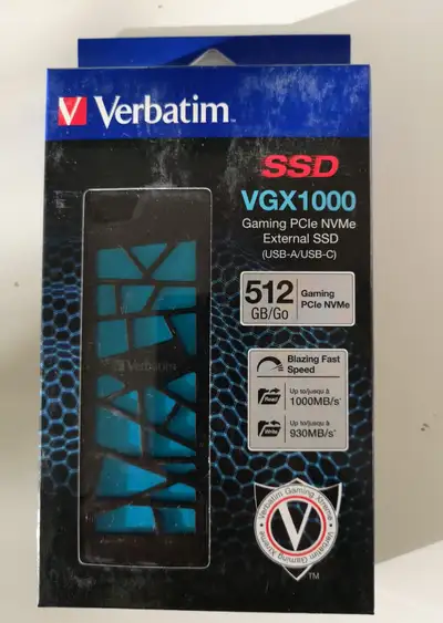 Verbatim VGX1000 PCIe NVMe external SSDs were designed with gamers in mind. The VGX1000 is compatibl...