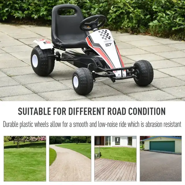 Kids Pedal Go Kart Children Racing Style Ride on Car with Adjust | Toys ...