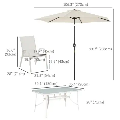 Rectangle Dining Table with Umbrella Hole only, View more