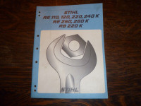 Stihl RE 110, 120, 220, 240 K,  Pressure Cleaner Service Manual