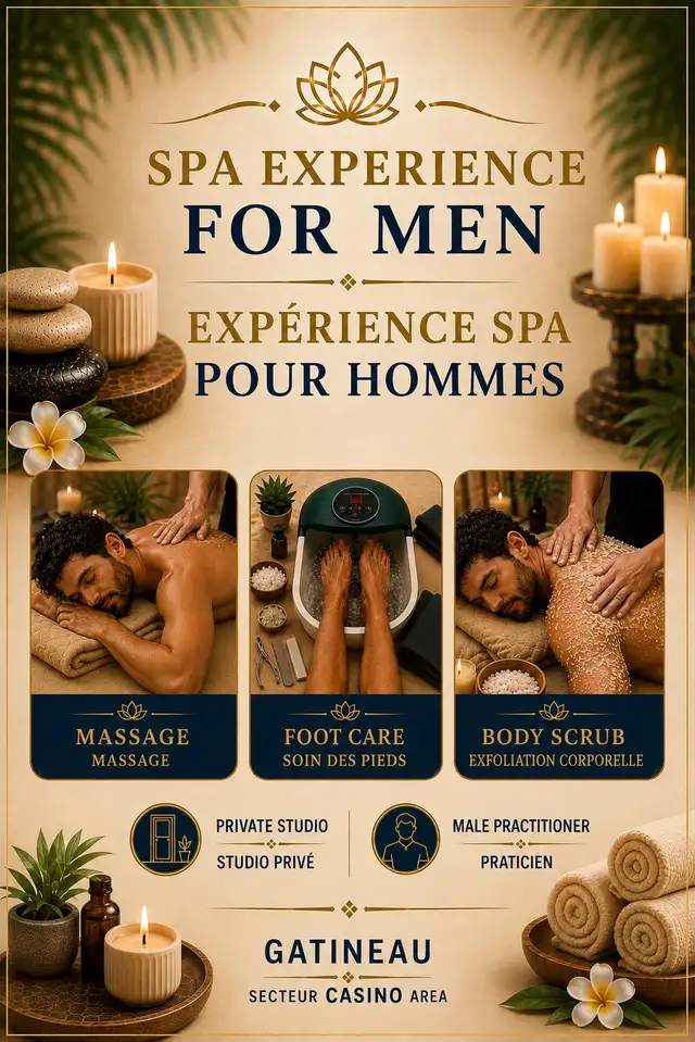 Spa Experience / Male to Male Massage and more in Massage Services in Gatineau - Image 2