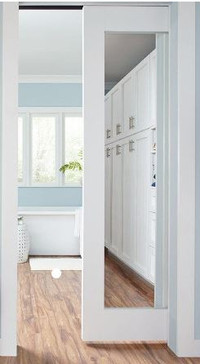 Six Panel Door with Mirror on One Side