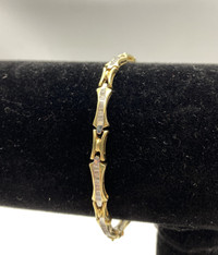 14K Yellow Gold Diamond Tennis Bracelet w/ Box Clasp $1,450