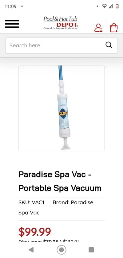 Spa vac- pool and hot tub vacuum, View more