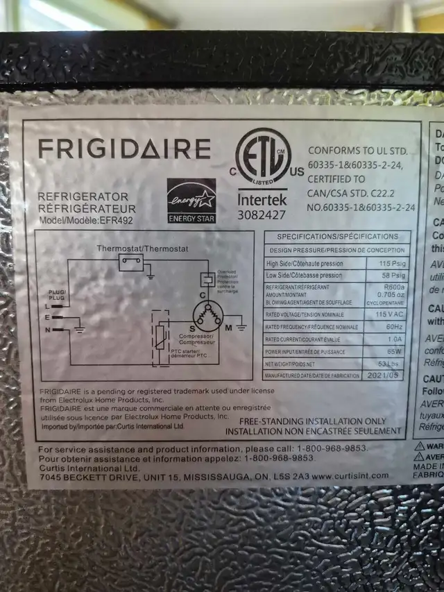 Mini Fridge Bar Fridge in Refrigerators in Barrie - Image 3