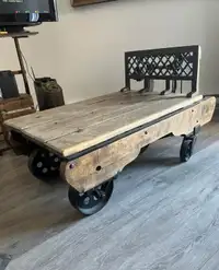 Table de salon balance charbon antique coffee table coal scale 