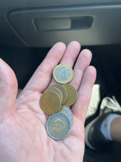 8 Euros European currency, View more