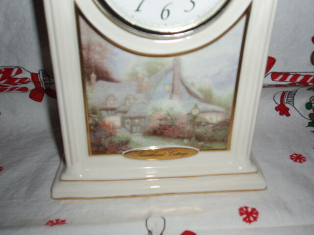 FIRST $45 EACH~ 3 THOMAS KINKADE SWEETHEART COTTAGE MANTEL CLOCK in Arts & Collectibles in St. Catharines - Image 3