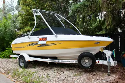 Chaparral 190 SSI $34,900 Comes with 350 HP Volvo, and has 275 hours on it. Comes with rear swim pla...