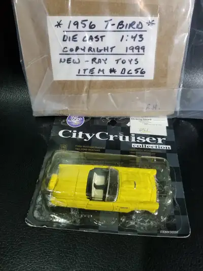 Yellow 1956 Die Cast T-Bird #36037, 1:43 , # DC56 $35.00, ... Travel Light Free Gift By Ford , Used...