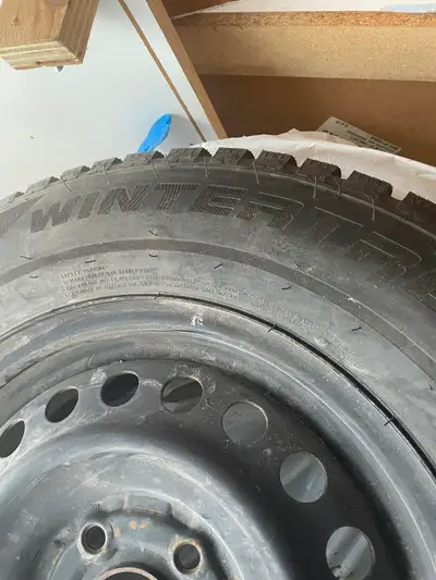 Snow tires x four 205/70R15 96T used for two winters. Lots of tread.. Plus one spare never used on a...