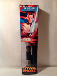 STAR WARS REVENGE OF THE SITH OBI-WAN KENOBI LIGHT SABER (2005)