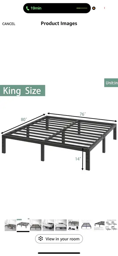 King size bed stand and mattress , View more