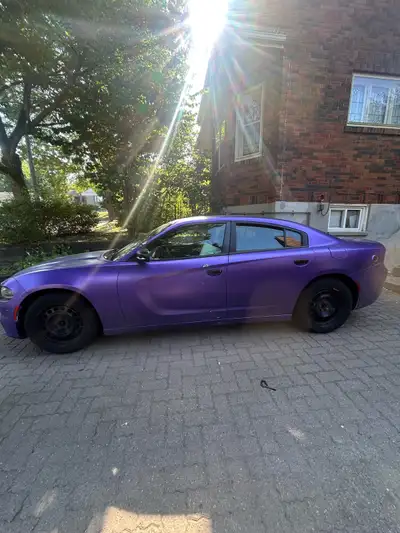2016 dodge charger with PURPLE WRAP AND DUAL FUEL (propane tank installed in the trunk) In decent co...