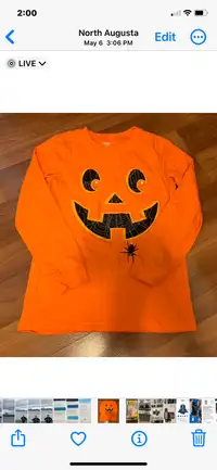 Halloween shirt. Size 8. Worn 1 time. 