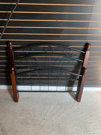39 inch or single size-headboard + footboard-Wood metal