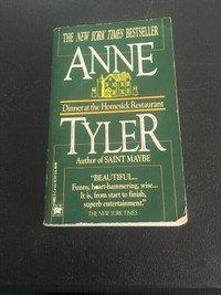 Anne Tyler -Dinner At The Homesick Restaurant paperback + bonus