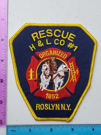 Roslyn New York hydrant ladder company #1 fire department badge
