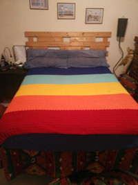 Crochet multi coloured blanket
