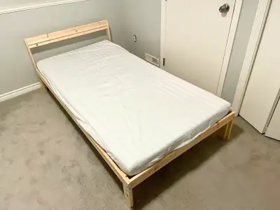 Moving Sale - IKEA Single Bed Set (Frame + Slats + Mattress), View more