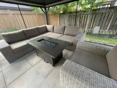 InsideOut Lotus Patio Set – Sectional + Club Chair, View more