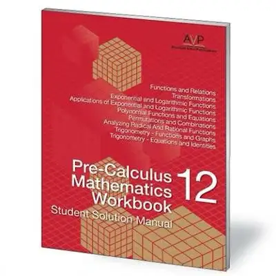 iWrite Math Pre-Calculus Mathematics Workbook 12 AND The Student Solution Manual. In good condition....
