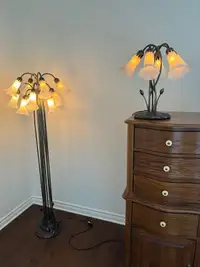 Vintage lily pad lamps