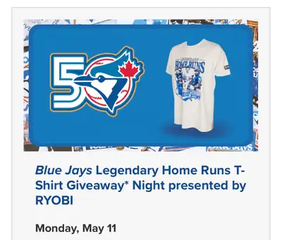 Blue Jays Ticket - May 11, View more