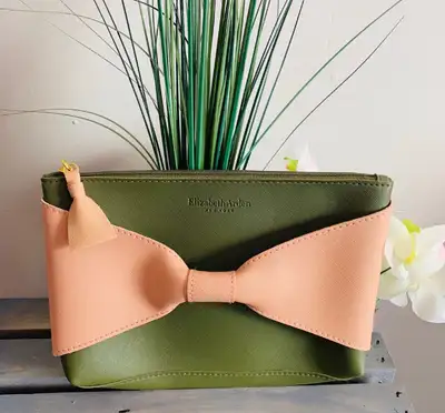 Elizabeth Arden Olive Bow tie Beauty Cosmetics Makeup Bag , View more