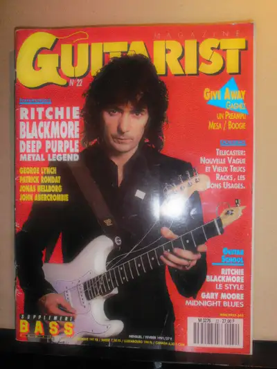 Guitarist magazine feb 1991 No 22/Richie Blackmore cover...rare Voir autres annonces Merci ! Rare Gu...
