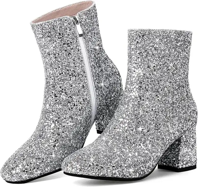 Liwa Liro Sparkly Glitter Platform Boots - EU 43 - Women's 11 -632349366110751215