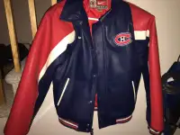 Boys Montreal Canadiens faux leather jacket