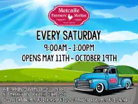 Saturday, Metcalfe farmers market