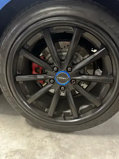 Open to trade as well. 5x114.3 19 x 9 ( set of four ) Authentic vossens 245/40/19 all season tires