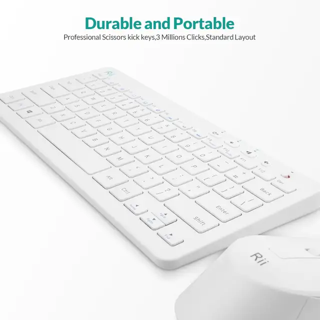 Wireless Keyboard and Mouse Combo - White in Mice, Keyboards & Webcams in City of Toronto - Image 3