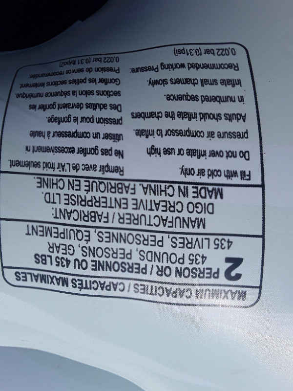 two Outbound 2Person Inflatable River Boats, 50 each Canoes, Kayaks