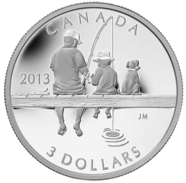 $3 2013 Fishing - Pure Silver Coin 7.96 grams MINTAGE 15 000 in Arts & Collectibles in Gatineau - Image 2