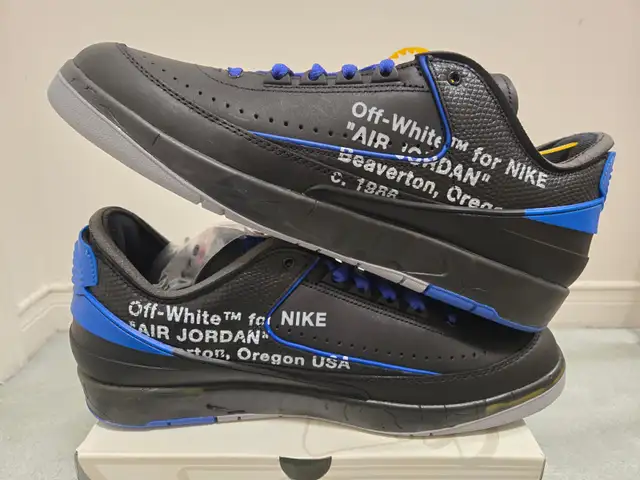 Size 12 - Nike Air Jordan 2 Off White Black Blue in Men's Shoes in Markham / York Region - Image 7