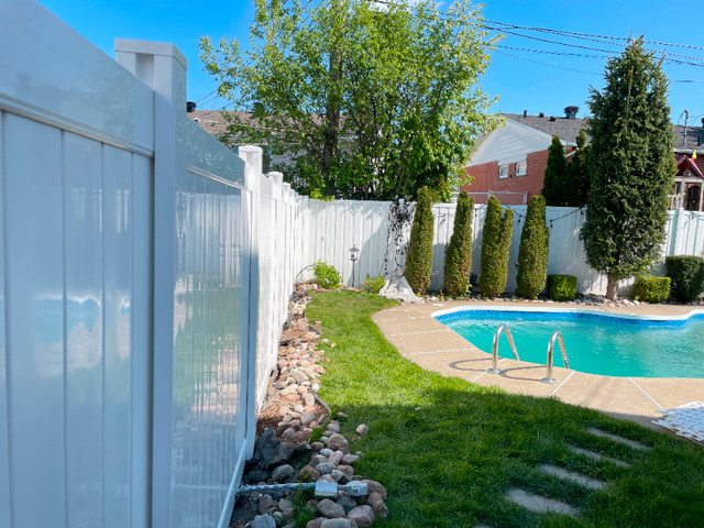 White colour vinyl fence, The Unique Beauty by the Poolside in Decks & Fences in City of Toronto