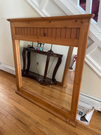 Bed frame and vanity mirror 