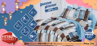 100% Cotton, Fitted Bed-sheets (QUEEN SIZE)