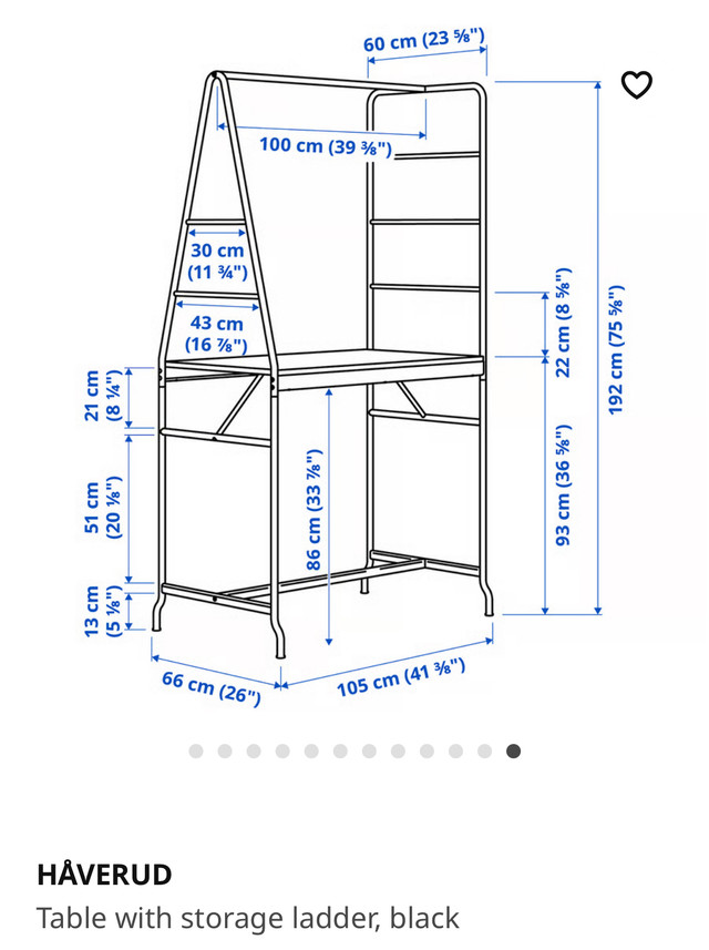 Table haute de cuisine IKEA HAVERUD dans Mobilier de salle à manger et cuisine  à Ville de Montréal - Image 3
