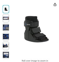 Short CAM boot for ankle sprains, soft tissue injuries