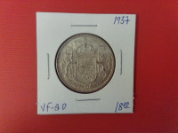 1937 Canada     50¢ silver    coin