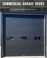 'BLACK Shop/Commercial/Garage Overhead Doors, 10'x10', R-16.3